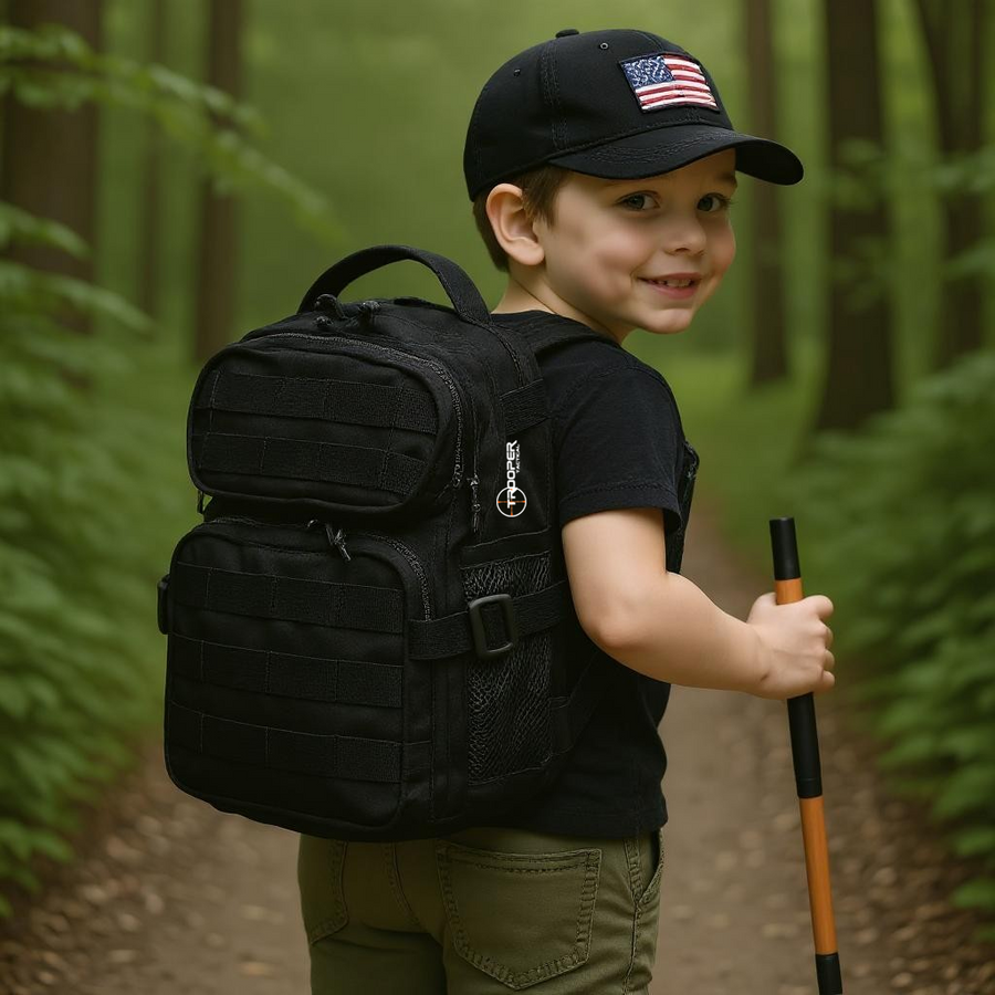 Youth Black Tactical Backpack