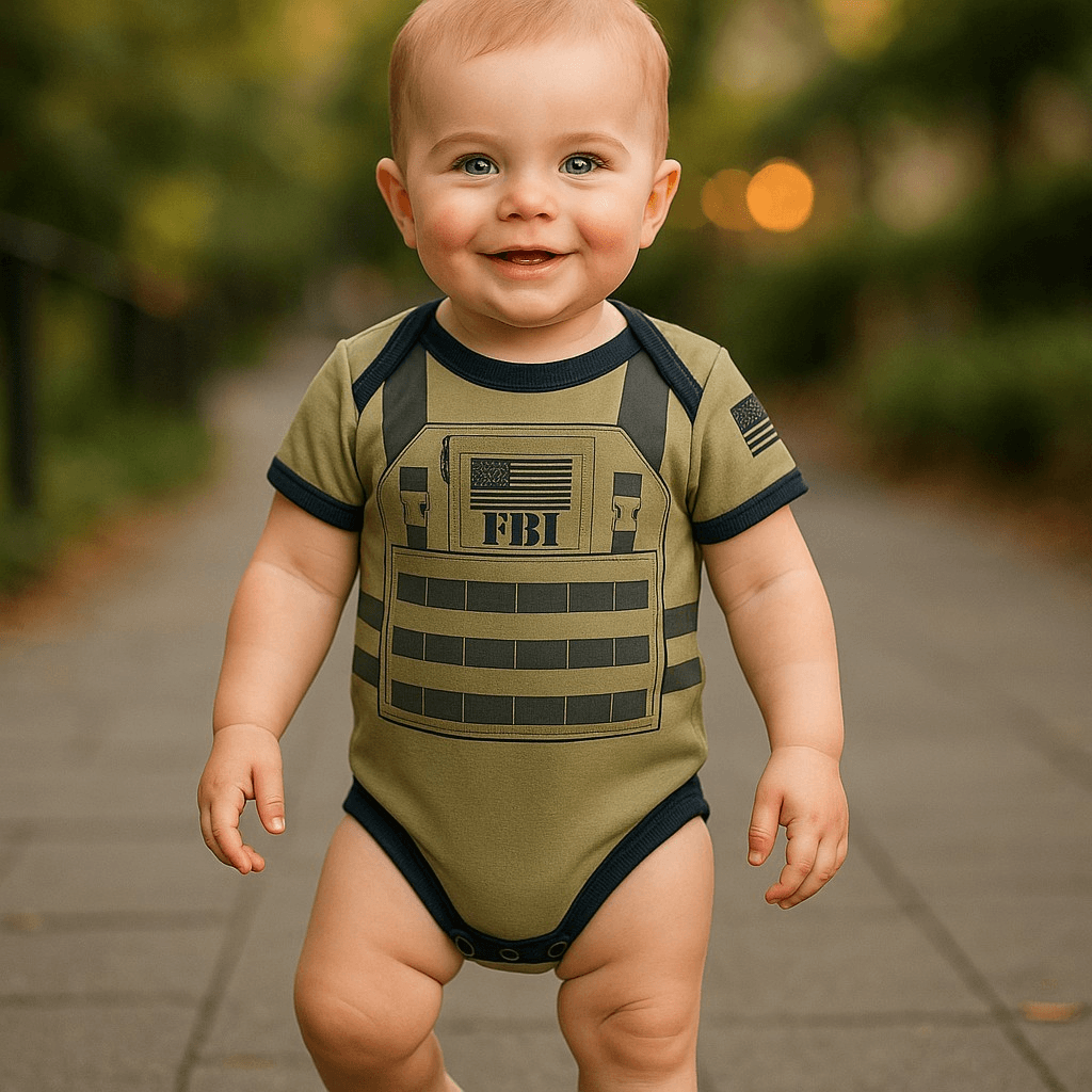 FBI Baby Flak Jacket Baby Bodysuit