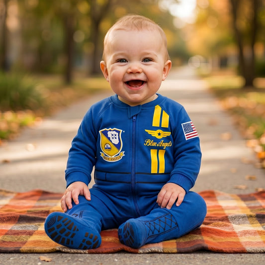 Blue Angels Flight Suit Baby Crawler