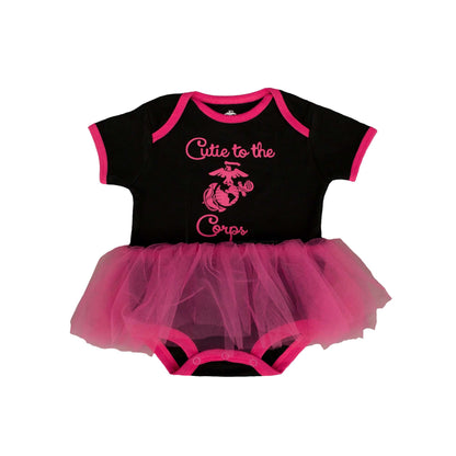Marine "Cutie to the Corps" Tutu Baby Bodysuit