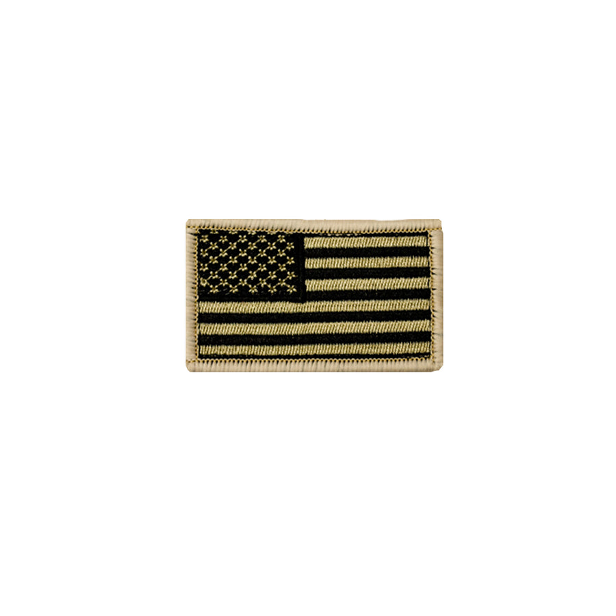 American Flag Patch Tan and Black