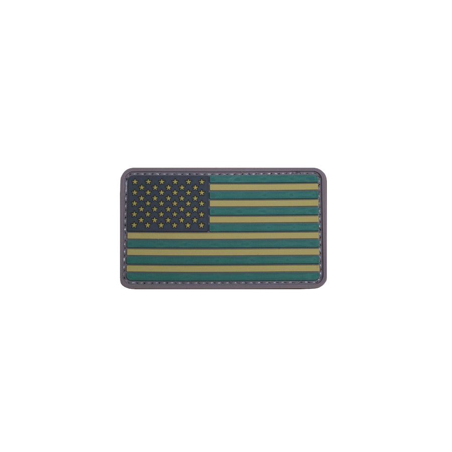 United States Flag OD Green PVC Morale Patch